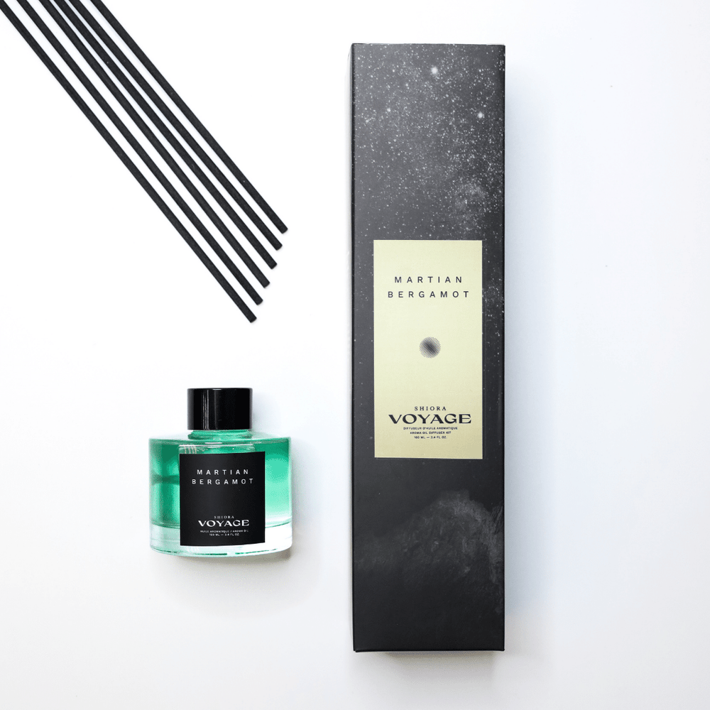 shiora planet collection martian bergamot scent reed diffuser package