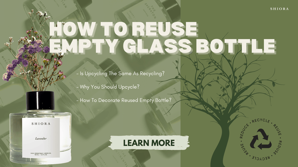 Shiora blog featured image of how to reuse empty glass bottle 