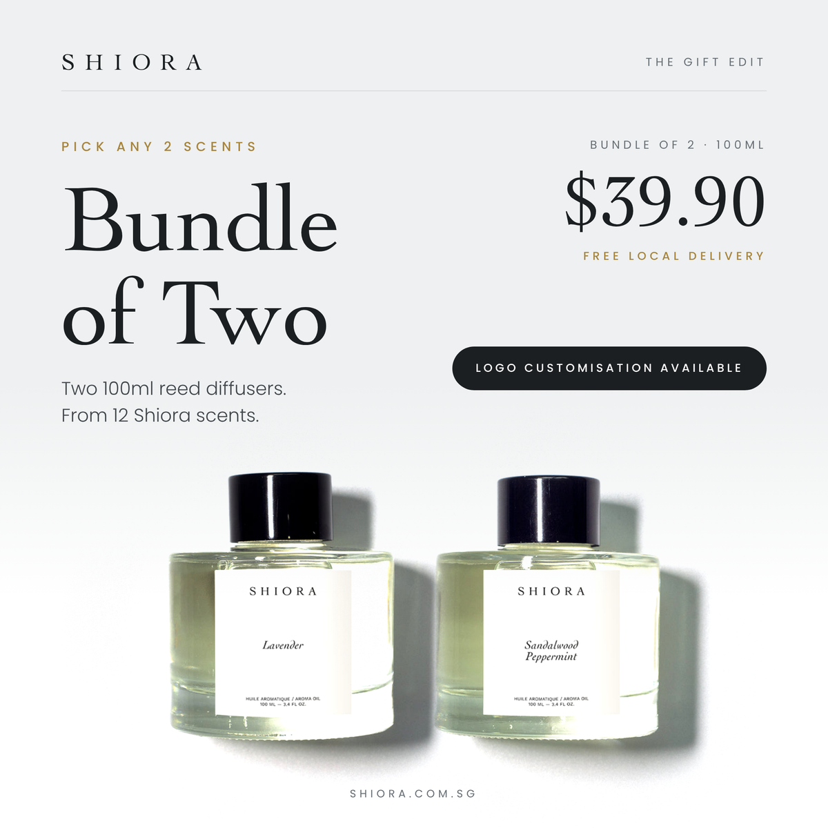Bundle of 2: 100ml Reed Diffusers