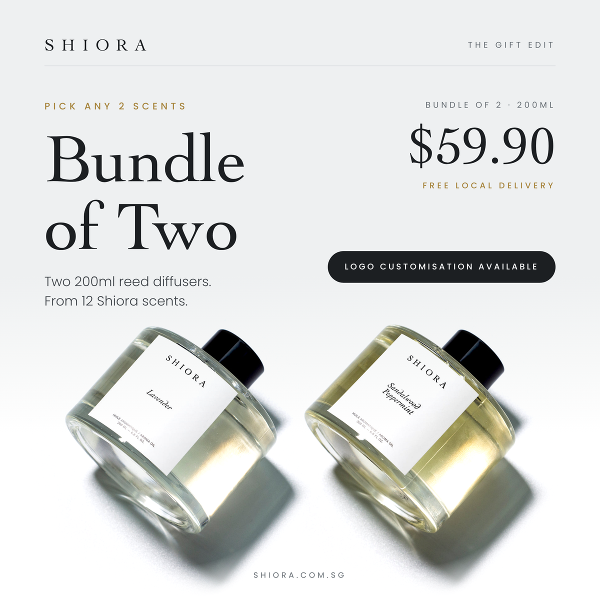 Bundle of 2: 200ml Reed Diffusers