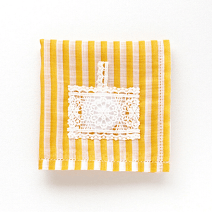
                
                    Load image into Gallery viewer, yellow sachet handkerchief made in japan with lavender essential oil
                
            