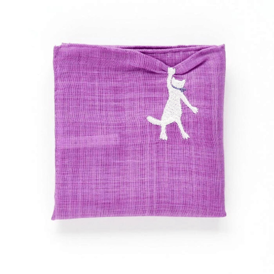 cat design handkerchief made in japan
