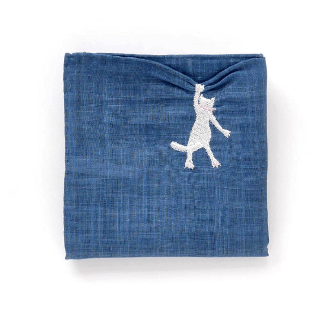 cat design handkerchief made in japan