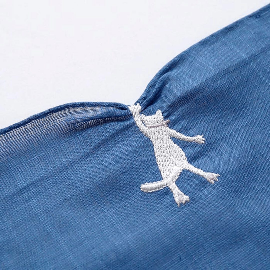 cat design handkerchief made in japan