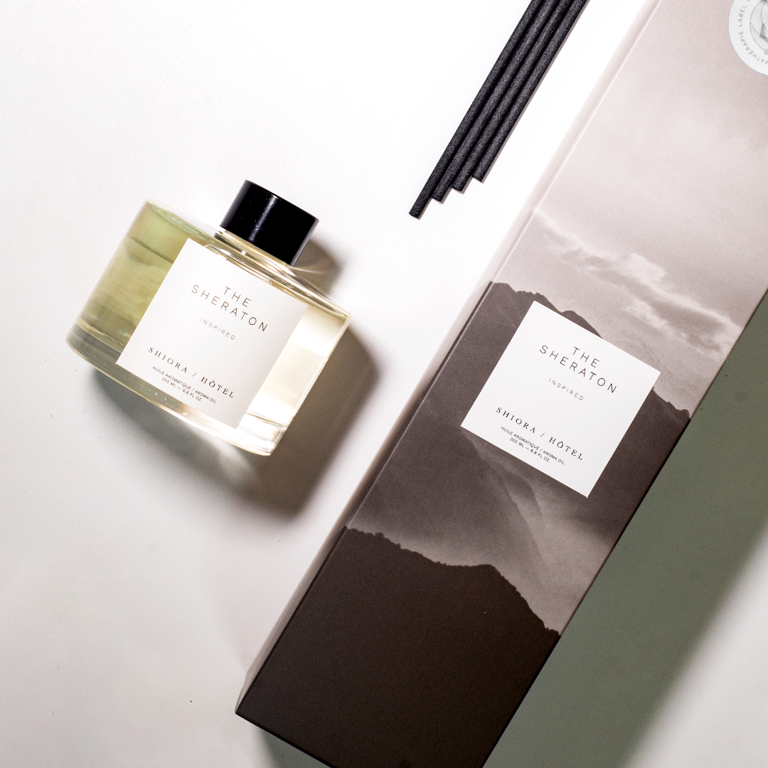 The inspired exclusive scent of Sheraton Hotels is brought to you. World-class hotel scent. Notes of lily rose and musk will fill your nose with the natural, fresh, and earthy aroma that elevates your senses.