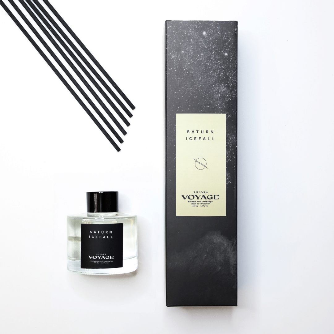 shiora planet collection saturn icefall scent reed diffuser package