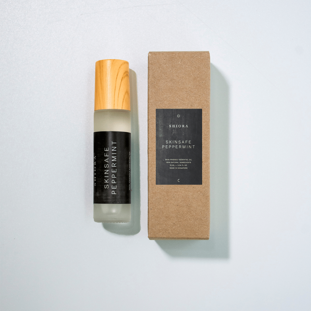 peppermint skinsafe essential oil roll-on box
