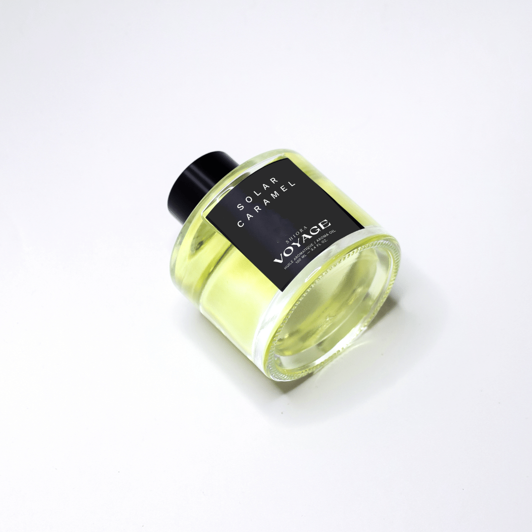 shiora planet collection solar caramel scent reed diffuser slanted 